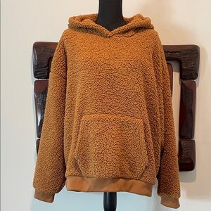 American Eagle Outfitters Brown Sherpa Hoodie